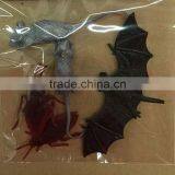 Realistic Design Halloween Insect Toy Black Plastic Bat thumbnail-3