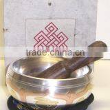 High Quality Handmade in Nepal Tibetan Meditation Shiny Singing Bowl thumbnail-1