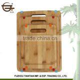 New Kitchen Cooking Natural Vegetable Square Bamboo 3 Pieces Chopping Board With Scale thumbnail-1