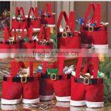 SANTA PANT CHRISTMAS STOCKING GIFT Sack TREAT BAG FILLER XMAS TREE CANDY BAG DIY