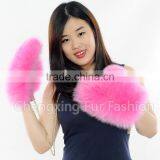 CX-A-67A Genuine Fox Fur Fingerless Winter Leather Glove thumbnail-1