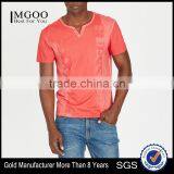 MGOO Custom Your Own Logo V Neck Short Sleeve T Shirts Mens Tie Dying T Shirts thumbnail-1