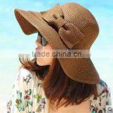 Zm40594b Summer New Model Bowknot Design Women Straw Sun Visor Hat thumbnail-6