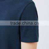 Navy Blue Blank Mens t Shirts Soft Breathable Cotton T-shirt Custom Summer Wear for Wholesale thumbnail-4