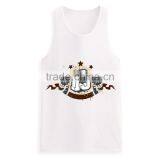 Custom Printed Design Bulk Mens Fitness 95% Cotton 5% Spandex Tank Top thumbnail-4