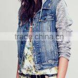 Runwaylover EY0991C 2016 High Quality Denim Women Coat & Hoodies , Women Denim Hoodies & Jacket, OEM Service thumbnail-2