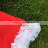 Girls Christmas Dress Kids Ruffle Dress Girls Christmas Red Dress Girls Long Sleeve Dress With Necklace and Headband thumbnail-4