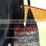 New Thai Silk Embroidered Handbag Tote Bag thumbnail-1