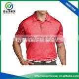 Mens New Dry Fit Fabric Heather Stripes Style Golf Polo Shirts thumbnail-1