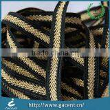 New Pattern Gold and Sliver Line Polyester Bias Piping Tape thumbnail-2