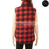 Wholesale Plaid Buffalo Vest Top Women Quilted Vest thumbnail-5