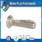Made in Taiwan Slotted Drive Stainless Steel Zinc Finish Flat Head Undercut Standard Machine Screw thumbnail-2
