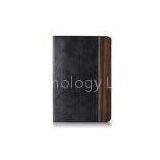 Black Ipad Mini Leather Folio Case / Genuine Leather Tablet Protective Covers for Men