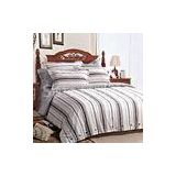 Striped Percale Cotton Neutral Bedding Sets Mens Use For Home