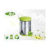 White Hotel Room SS Foot Operated Bin Mirror Satin 5 x 39.4CM 12L thumbnail-1