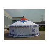 White PVC cover Family Mongolian Yurt Wind Resistance Tent For Winter SGS