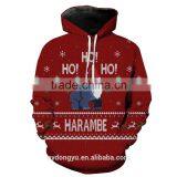 Chrismtas Hoho Red Unisex 3D Red Sweatshirts/blue na Plus Size 3d Hoodies/ Fashioable 3d Christmas Hoodies Jacket