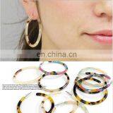 High Quality New Design Acetic Acid Jewelry Women's Acrylic Acetate Hoop Earrings thumbnail-1