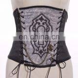 Steampunk Soft Bone Corset With Key-hole Patch and Bronze Key Pendant thumbnail-2