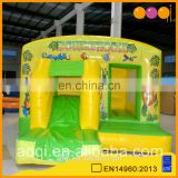2016 new design mini inflatable slide combo yellow lion inflatable bounce house combo for kids