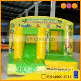 2016 new design mini inflatable slide combo yellow lion inflatable bounce house combo for kids