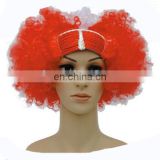 MCW-0428 Party synthetic short flag color football fans wig for man