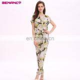 Manufacturer Guangzhou Custom Printing One Piece Ladies Jumpsuit For Woman