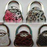 Colorful Flower Shape Mini Holder Lady Handbag Lock Hook Holder Purse Bag