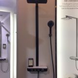 shower set with bracket Foshan supplier 2019 NEW black colour luxury rain shower AT-P003B 3 functions