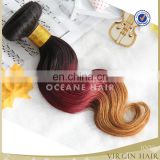 Fashional style hair weaving dip dye ombre hair extension,cheap ombre hair extension,2015 hair extension