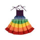 Rainbow Maxi Dress Baby Girl Summer Dress Kid Twirl Dress thumbnail-2