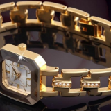 Wholesale Women's Men's Fashion Rhinestone Roman Numerals Analog Alloy Strap Quartz Watches thumbnail-3