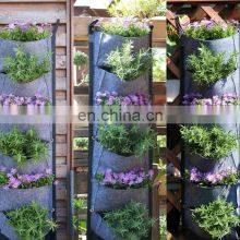 New Greening Black Plant Non-Woven Wholesale Hanging Vertical Support Garden Fabric Felt Grow Bags thumbnail-1
