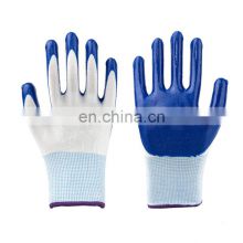 Wholesale Industrial Safety Rubber Gloves Latex Coated Work Gloves Anti-slip Protective Construction Work Polyester Nylon Gloves