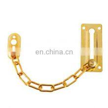Brass Plating Door Security Latch Sliding Door Chain Guard
