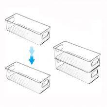 Refrigerator Organizer Bin Clear Kitchen Organizer Container Bins With Handles for Pantry, Cabinets, Shelves, Drawer, Freezer thumbnail-5