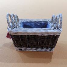 Portable Storage Basket Willow Storage Baskets With Handle for Planting Flower Pot thumbnail-1