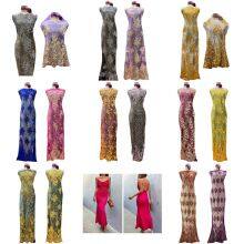 Factory Custom Fashion Wedding Dress Lace Fabric Lots of Flower Patterns thumbnail-5