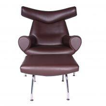 Hans J. Wegner OX Chair and Ottoman Replicas thumbnail-1