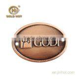 New Product Made in China Antique Metal Label for Glass,zinc Alloy Brand Logo for Wine Spirit Bottle thumbnail-3