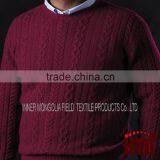 Men's Cashmere Aran Cable Crewneck Sweater thumbnail-1