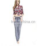 Best Selling Ladies European Style Straigt Hot Pants Women Jeans With Relaxed Fit/wide Leg Latest Design Denim Trousers thumbnail-3