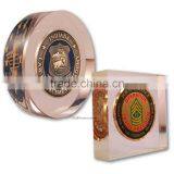 Acrylic Embedment With Souvenir Medal or Photo in Seamless Hot-pressing Skill Quality Choice