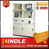 Kindle 2 Drawers Apricot Glass Door Metal File Cabinet