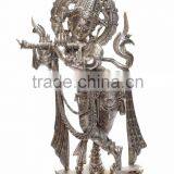 Silver Tribhangi Krishna With Flute 23"