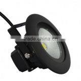 LED 10W IP65 Integrated Round Warm White Black Outdoor Led Flood Light thumbnail-3