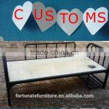 Military Single Metal Bed With Storage Basket thumbnail-1