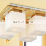 4 Lights Wooden Ceiling Lamp Living Room Lamp Dining-room and Lanterns Pendant Lamp Wood Lighting