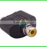 Wholeseal 1 to 2 RCA PLUG AV Splitter Converter Adapter RCA Audio Adapter