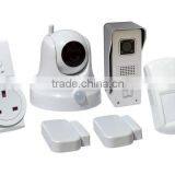 DZX Smart Home Kit With Wifi Door Bell+ IP Camera+door Sensor+intelligent UK Socket+Motion/Gas Detector, IoT
